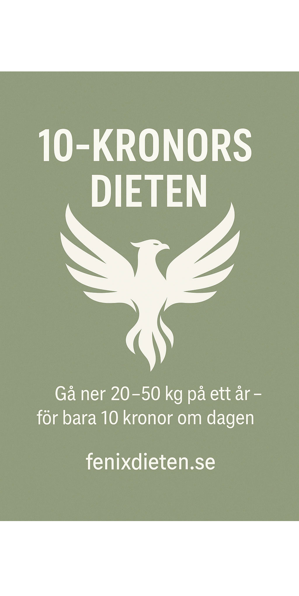 Gå ner i vikt 20 till 50 kilo på 1 år för bara 10 kronor om dagen